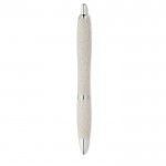 Eco pen met huls van tarwestro kleur beige vierde weergave