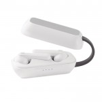 Set aan draadloze koptelefoons met basis kleur wit