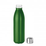 Glazen fles met stalen dop kleur groen tweede weergave