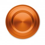 Stalen gepersonaliseerde thermofles met infuser kleur oranje derde weergave