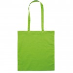 Gekleurde katoenen tas van 180 gr / m2 kleur limoen groen tweede weergave