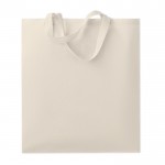 Katoenen tas met korte hengels (180 gr)  kleur beige tweede weergave