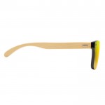Promotionele zonnebrillen met bamboe pootjes kleur geel derde weergave
