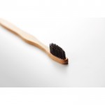 Tandenborstel met bamboe handvat kleur zwart derde weergave