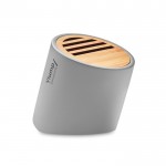 Cement merchandising bluetooth speaker kleur grijs met logo