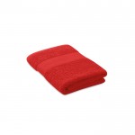 Kleine, personaliseerbare handdoek van katoen kleur rood