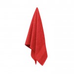 Kleine, personaliseerbare handdoek van katoen kleur rood vierde weergave