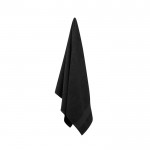 Organische, katoenen handdoeken met logo kleur zwart vierde weergave