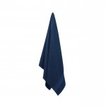 Organische, katoenen handdoeken met logo kleur blauw vierde weergave