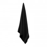 Promotionele, katoenen handdoek in groot formaat kleur zwart vierde weergave