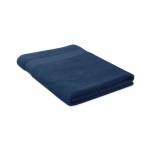 Promotionele, katoenen handdoek in groot formaat kleur blauw