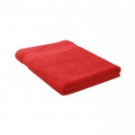 Promotionele, katoenen handdoek in groot formaat kleur rood