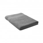 Promotionele, katoenen handdoek in groot formaat kleur grijs