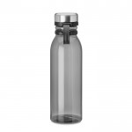 Grote RPET fles met logo kleur grijs derde weergave