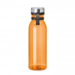 Grote RPET fles met logo kleur oranje derde weergave