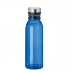 Grote RPET fles met logo kleur koningsblauw tweede weergave