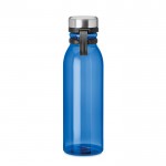 Grote RPET fles met logo kleur koningsblauw derde weergave