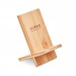 Aangepaste bamboe mobiele standaard kleur hout met logo