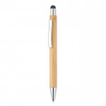 Tactiele pen met logo en bamboe kleur hout