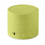 Draadloze bluetooth speaker van tarwestro kleur groen