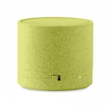 Draadloze bluetooth speaker van tarwestro kleur groen tweede weergave
