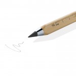 Driehoekige bamboe-potlood met liniaal kleur bruin zesde weergave