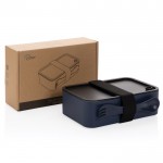 Lunchbox gemaakt van 93% gerecycled plastic kleur marineblauw weergave met doos