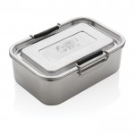 Sterke en duurzame promotionele lunchbox kleur zilver tweede weergave met logo