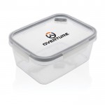 XL duurzame lunchbox gemaakt in Europa kleur doorzichtig tweede weergave met logo