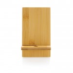 Bamboe telefoonstandaard in kraft doos kleur hout vierde weergave