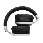 Bluetooth stoffen/ PU koptelefoon met logo kleur grijs tweede weergave