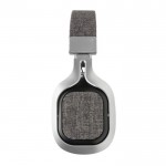 Bluetooth stoffen/ PU koptelefoon met logo kleur grijs derde weergave