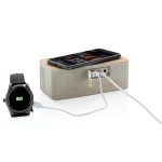 Luxe tarwestro speaker met logo kleur beige derde weergave