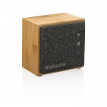 Vierkante draadloze speaker van bamboe kleur hout