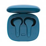 Premium in-ear oordopjes met logo kleur blauw vijfde weergave