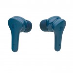 Premium in-ear oordopjes met logo kleur blauw zevende weergave