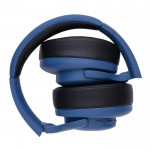 Opvouwbare koptelefoon met logo kleur blauw vierde weergave