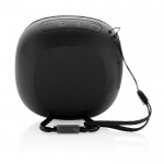 Kleine, waterbestendige speaker met logo kleur zwart vierde weergave