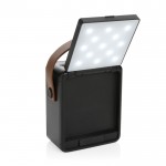 Draadloze speaker met zonnepaneel inclusief handvat en LED-lamp kleur zwart vierde weergave