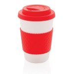Plastic gepersonaliseerde koffiebeker to go kleur rood