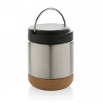 Thermos lunchbox van gerecycled roestvrijstaal met anti-lek 400 ml kleur zilver