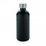 Gerecyclede roestvrijstalen fles met anti-leksysteem 800ml kleur zwart