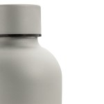 Rvs drinkfles met logo en schroefdop kleur zilver vierde weergave