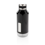 Opvallende thermische fles met logo kleur zwart