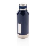 Opvallende thermische fles met logo kleur donkerblauw