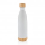 Fles met bamboe detail aan boven- en onderkant kleur wit tweede weergave
