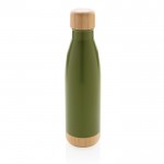 Fles met bamboe detail aan boven- en onderkant kleur groen