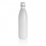 Effenkleurige RVS drinkfles met logo (1L) kleur wit