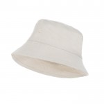 Bedrukte hoeden van ongeverfd canvas voor in de zomer kleur gebroken wit