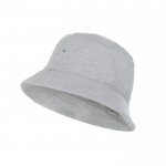 Bedrukte hoeden van ongeverfd canvas voor in de zomer kleur grijs